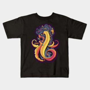 Plastic Macaroni Boho Trippy Hippy Fusilli Kids T-Shirt